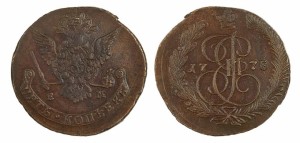5 копеек 1778 года - Орел образца 1770 - 1777 гг. 