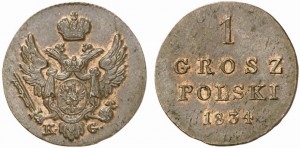 1 грош 1834 года - Медь