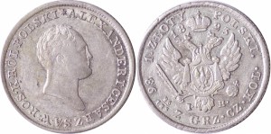 1 злотый 1823 года - Серебро