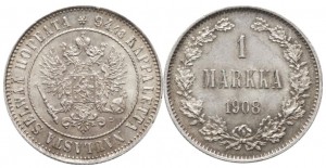 1 марка 1908 года - Серебро