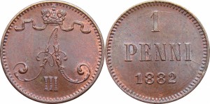 1 пенни 1882 года - Медь