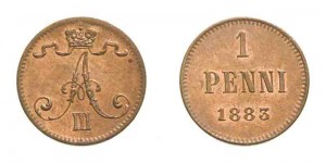 1 пенни 1883 года