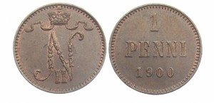 1 пенни 1900 года - Медь