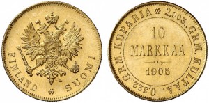 10 марок 1905 года - Золото