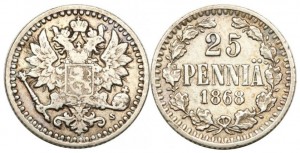 25 пенни 1868 года