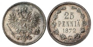 25 пенни 1872 года