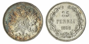 25 пенни 1898 года - Серебро