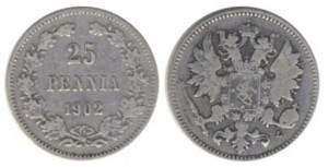 25 пенни 1902 года - Серебро