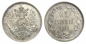 25 пенни 1913 года - Серебро
