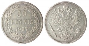 50 пенни 1907 года - Серебро