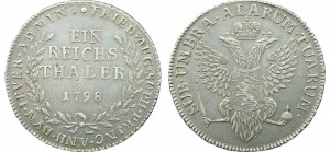 Ein reichsthaler 1798 года - КНЯЖЕСТВО ЙЕВЕР. Серебро